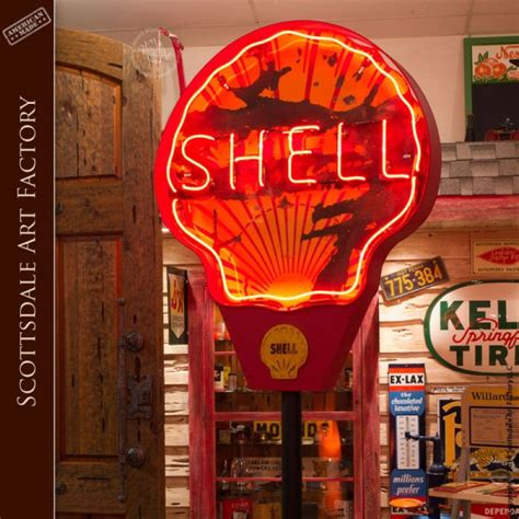 Shell Neon Sign - Vintage Advertisements Retro Signs Memorabilia