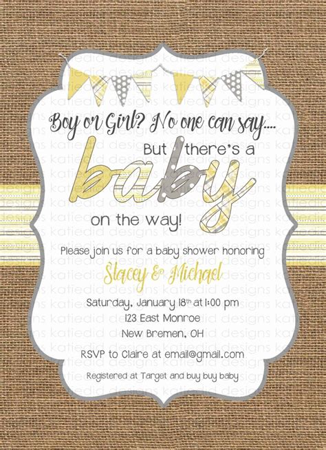 √ 20 Unisex Baby Shower Invitations | Baby shower invites neutral ...