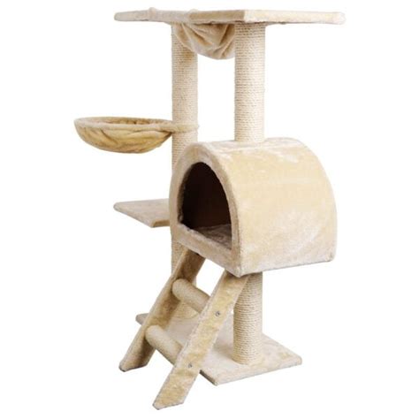 Cat Tree Trees Scratching Post Scratcher Condo Tower House Bed Beige ...