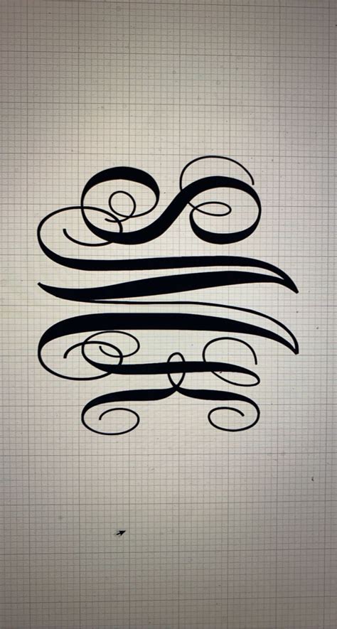 Cursive Monogram Decal - Etsy