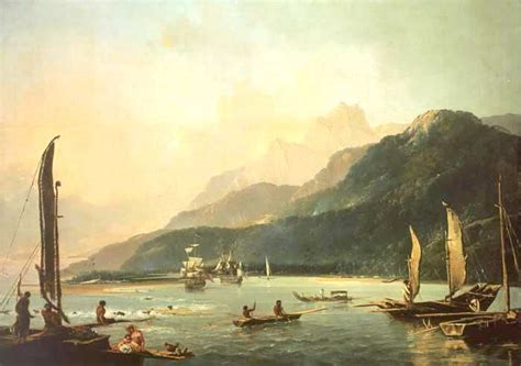 HMS RESOLUTION AND CAPTAIN JAMES COOK TAHITI