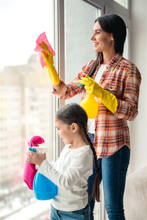 Mom and daughter cleaning house Stock Photo 02 free download