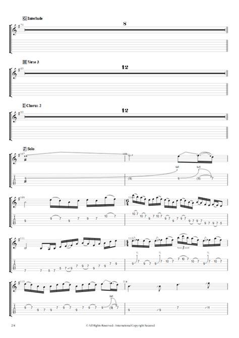 Fight Fire With Fire Tab by Metallica (Guitar Pro) - Full Score | mySongBook