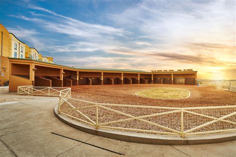 So majestic! Zia Park Casino, Hotel & Racetrack Paddock area at sunset. Located in Hobbs, New ...