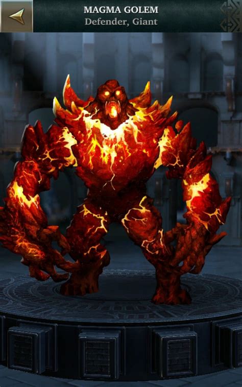 MAGMA GOLEM, Defender, Giant | Fire demon, Fantasy artwork, Character ...