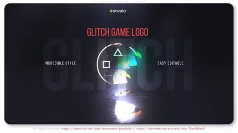 Glitch Game Logo 44503890 Videohive - Myvfxpro