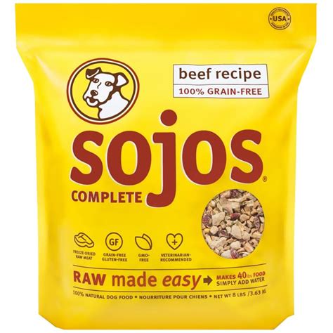 Sojos® Complete Dog Food - Beef 8 lb | Raw dog food recipes, Grain free ...