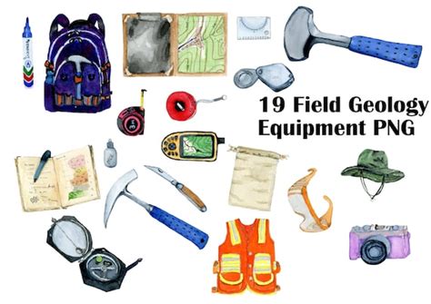 Field Geology Equipment for Geologists Clip-art Png - Etsy