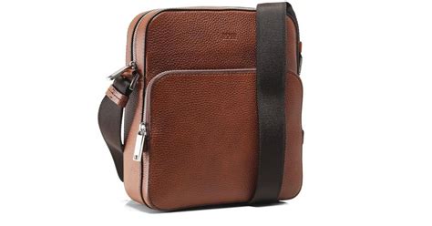 BOSS by Hugo Boss Leather Crosstown_ns Pocket Messenger Bag in Brown for Men - Lyst