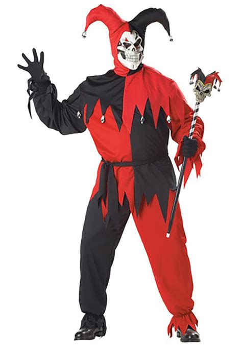 Evil Jester Costume for Plus Size Men