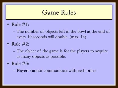 PPT - Game Rules PowerPoint Presentation, free download - ID:253314