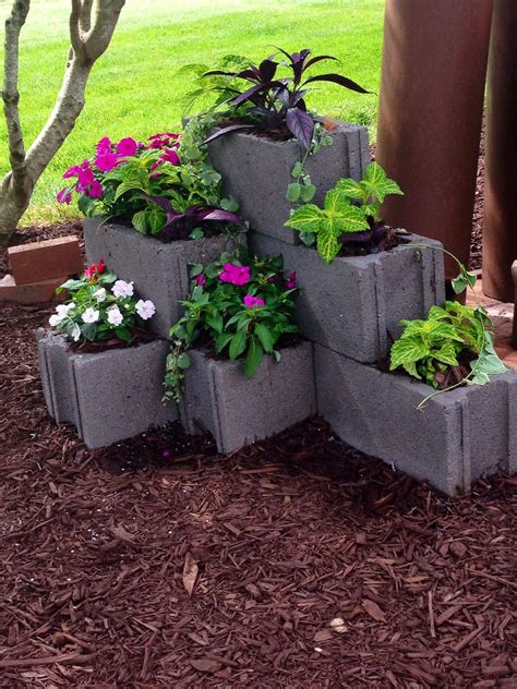 Cinder block planter | Gardening | Pinterest | Planters