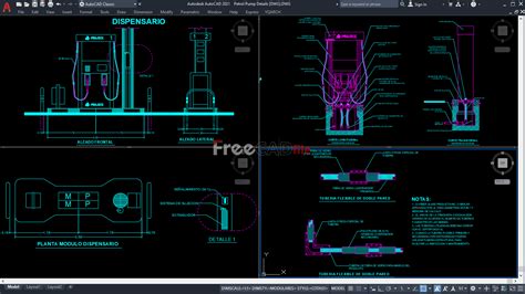 Petrol Pump Details [DWG]