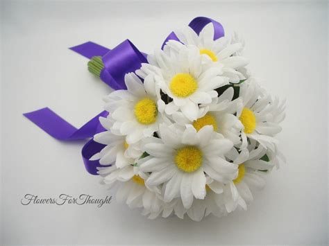 White Shasta Daisy Wedding Bouquet Marguerites Posy Bride or | Etsy