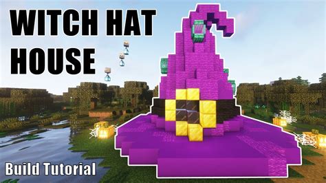 Minecraft Halloween Witch's Hat House | Halloween House Tutorial ...