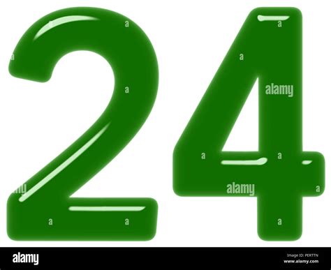 Numeral 24, twenty four, isolated on white background, 3d render Stock Photo - Alamy