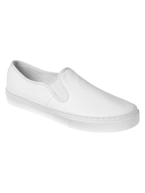 Gap Leather Slip-on Sneakers in White | Lyst