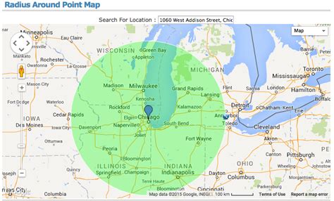 100 Mile Radius Zip Code Map - United States Map