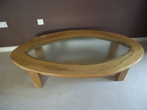 Handmade Glass Top Oak Coffee Table | Anderson Oak Designs