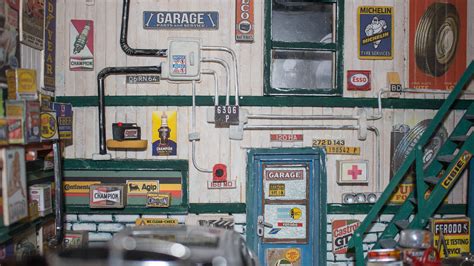 Printable Garage Diorama Template - Free Paper Diorama Garage Www ...