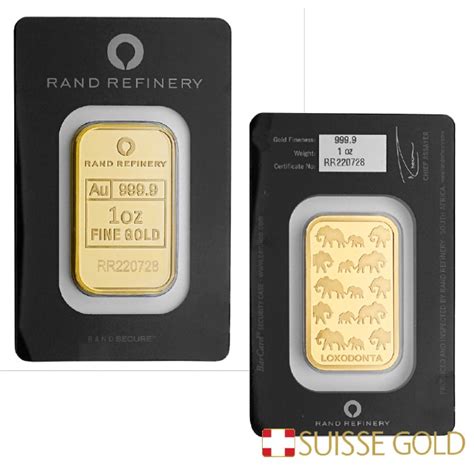 1 Ounce Rand Refinery Gold Bullion Bar