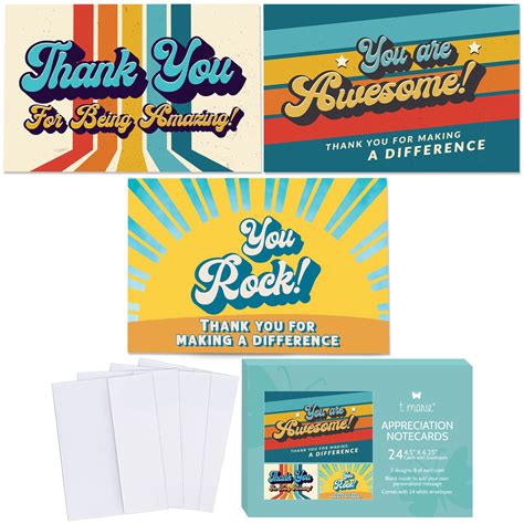 Buy 24 Appreciation Cards with Envelopes - Team Gifts, Teacher Gifts, Volunteer and Employee ...