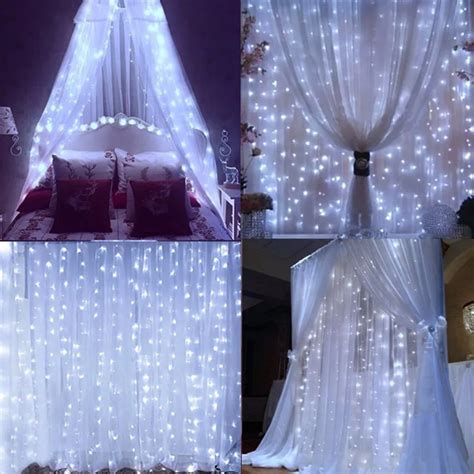 300 LED String Fairy Light Outdoor/Indoor Curtain Light For Holiday Decoration (Cold White)-in ...