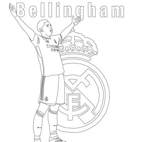 Dibujo para colorear Liga de Campeones 2023-2024 : Jude Bellingham 02