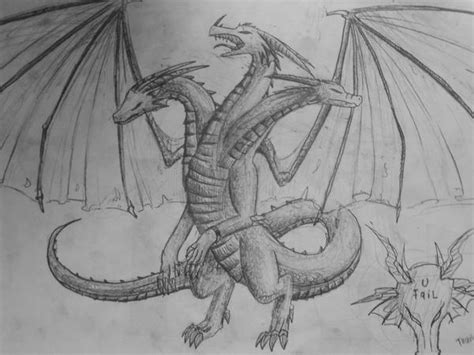 Three headed dragon by dragonicwolf on DeviantArt