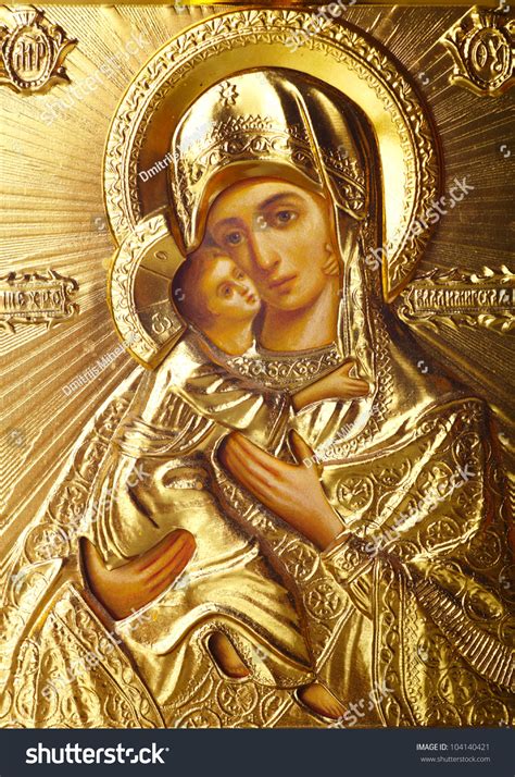 Traditional Orthodox Icon Of Mother Mary Stock Photo 104140421 : Shutterstock