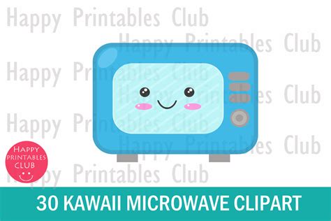 30 Microwave Clipart-Kawaii Microwave-Cute Microwave Clipart