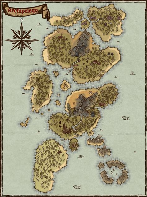 Parchment Archipelago | Inkarnate - Create Fantasy Maps Online