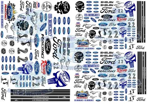 Ford Racing Decals | My Custom Hotwheels Model Car Decals & Dioramas