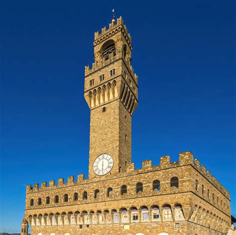 Palazzo Vecchio, The Arnolfo Tower in Florence in Italy