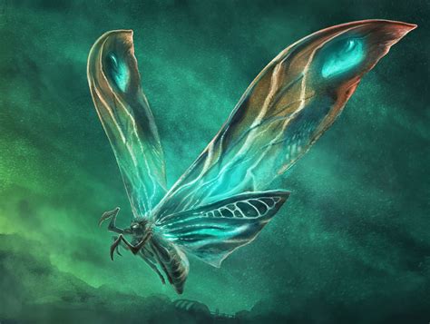 Mothra fan-art by Noger Chen (textless edit) : Mothra