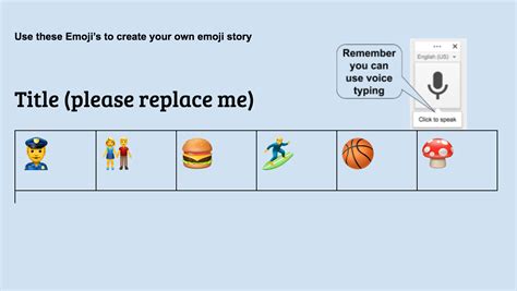 Scratching kids' brains: Emoji Stories