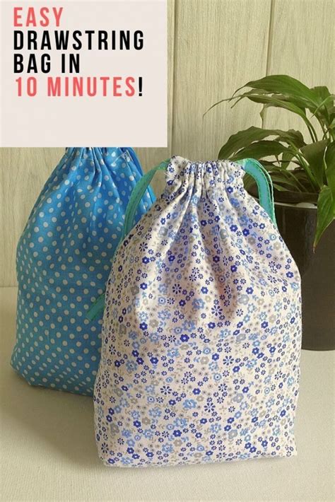 How to Sew a Drawstring Bag ( Easy Sewing Project) - Sew Crafty Me - Modern Design | How to sew ...