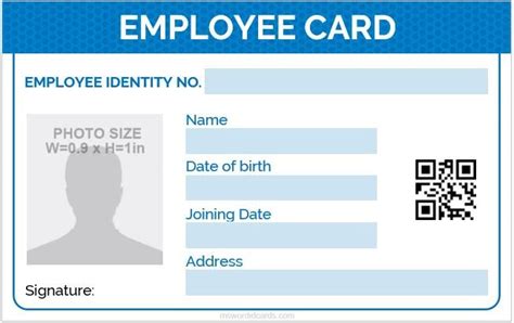 Employee Id Card Template Microsoft Word ~ Excel Templates