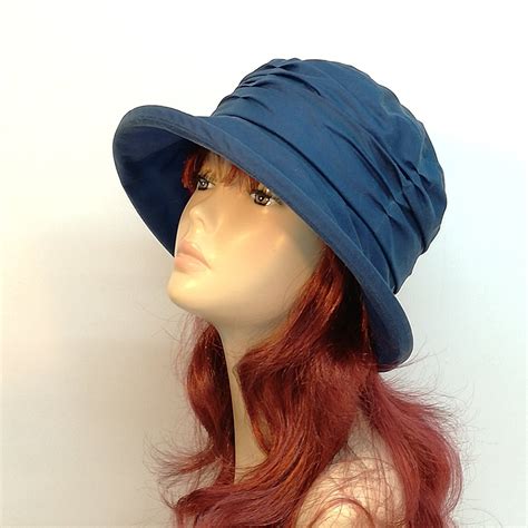 Popular Ladies Rain Hat in Six Colours, Lizzie Ruched Waterproof Womens Wax Cotton Hat. - Etsy