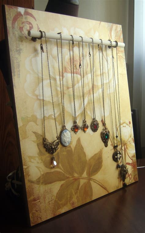 Peacock Tres Chic: DIY Jewelry Display made with wood and dowel rods ...