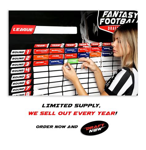 NEW Ultimate Fantasy Football Kit Draft Board Kit, 14 Inch Replica Champion Trophy, Made for the ...