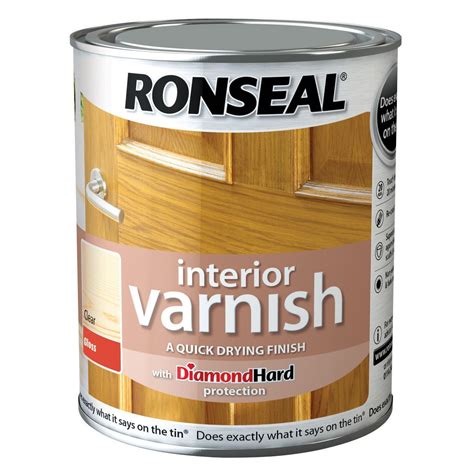 Ronseal Diamond hard Clear Gloss Wood varnish, 0.75L | Departments | DIY at B&Q