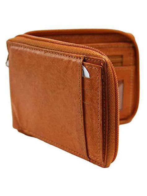 LEATHER MENS ZIPPER WALLET WITH PHOTO COIN & CC SLOTS | eBay