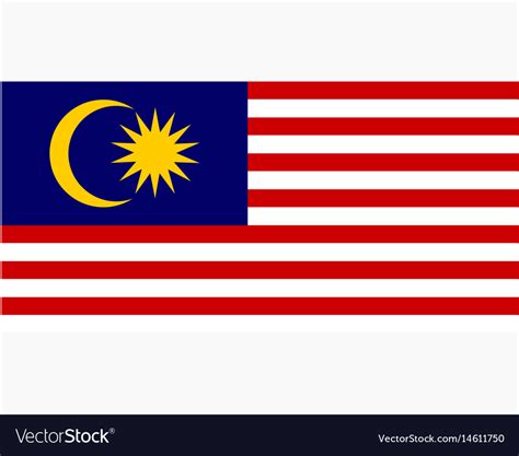 Colored flag of malaysia Royalty Free Vector Image