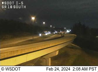 WSDOT - I-5 at MP 141.8: SR 18 Interchange, S - Tacoma Washington Cameras