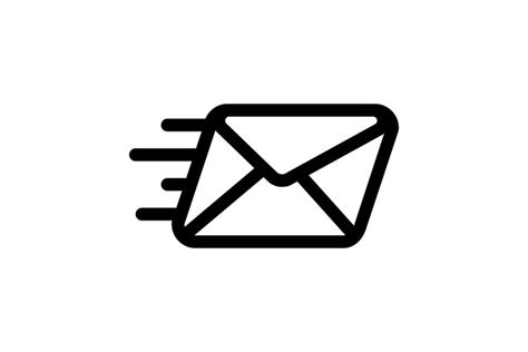 Send message icon. Sending a envelope. Speed mail.