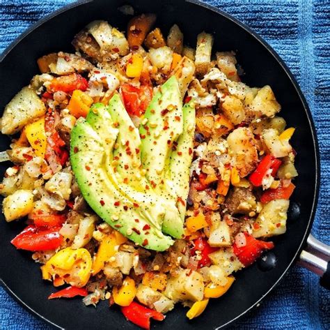 Potato and Pepper Breakfast Scramble With Avocado — Kale Me Maybe ...