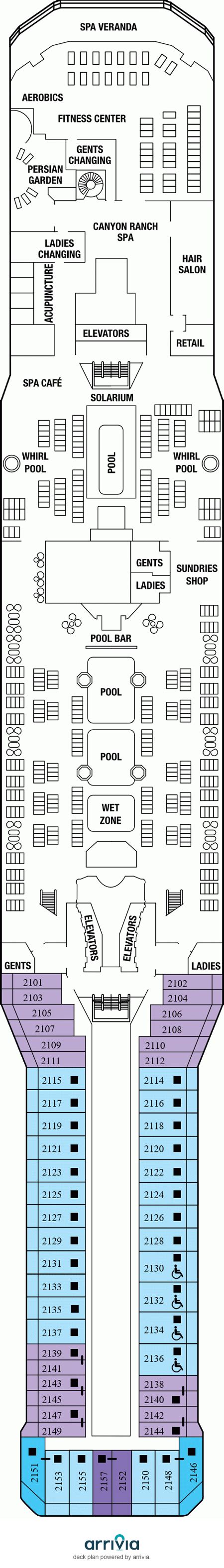 Deck 12 on Celebrity Solstice | Celebrity Solstice Deck 12 on RegentCruises.com