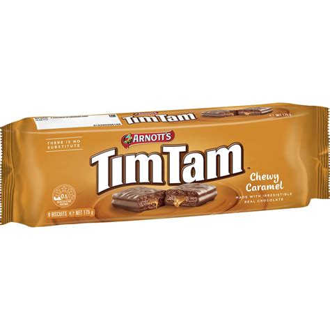 Arnott's Tim Tam Chewy Caramel Chocolate Biscuits 175g | Woolworths