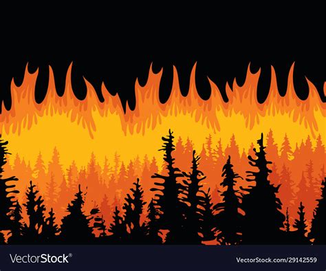 Poster on theme forest fires Royalty Free Vector Image